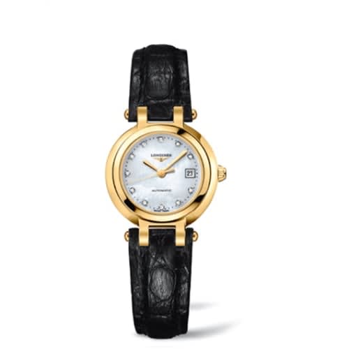 Longines PrimaLuna Automatic 26.5 Yellow Gold Leather MOP