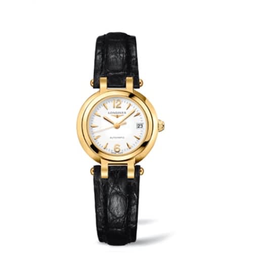 Longines PrimaLuna Automatic 26.5 Yellow Gold Leather Arabic