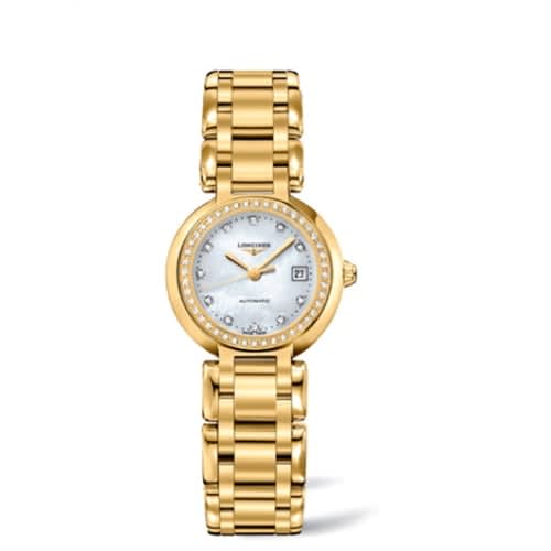 Longines PrimaLuna Automatic 26.5 Yellow Gold Diamond MOP