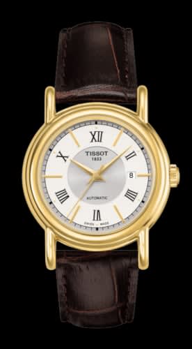 Tissot Carson Automatic 29.7 Yellow Gold / Silver / Strap