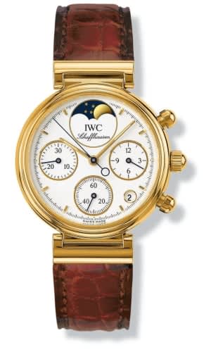 IWC Schaffhausen Kleine Da Vinci Yellow Gold / White / Brown Croco