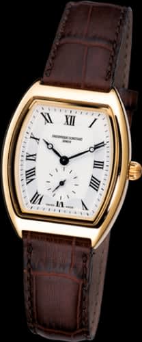 Frederique Constant Art Deco Tonneau Small Second Yellow Gold / Silver