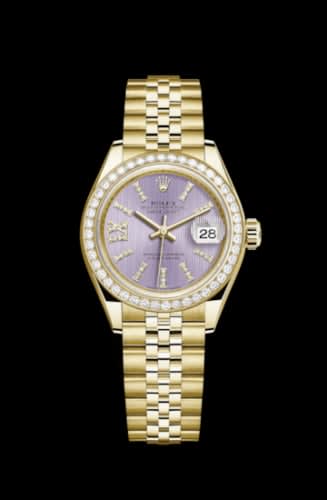 Rolex Lady-Datejust 28 Yellow Gold Diamond / Jubilee / Lilac Diamonds
