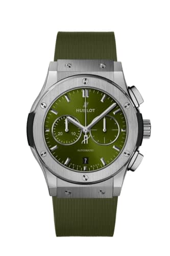 Hublot Classic Fusion 42 Chronograph Titanium / Green / Rubber