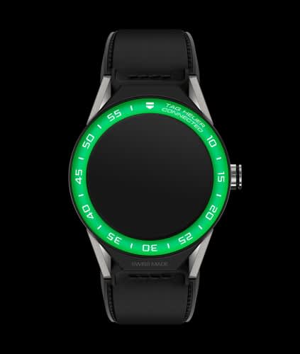 TAG Heuer Carrera Connected Modular 45 Titanium / Green Aluminum / Black Calf