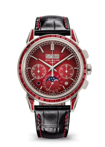 Patek Philippe Perpetual Calendar Chronograph 5271 Platinum - Ruby / Red