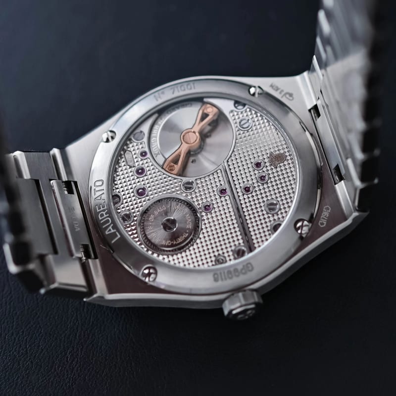 Girard-Perregaux Laureato Fifty Tourbillon Micro-Rotor 39mm Blue Grand Feu Enamel