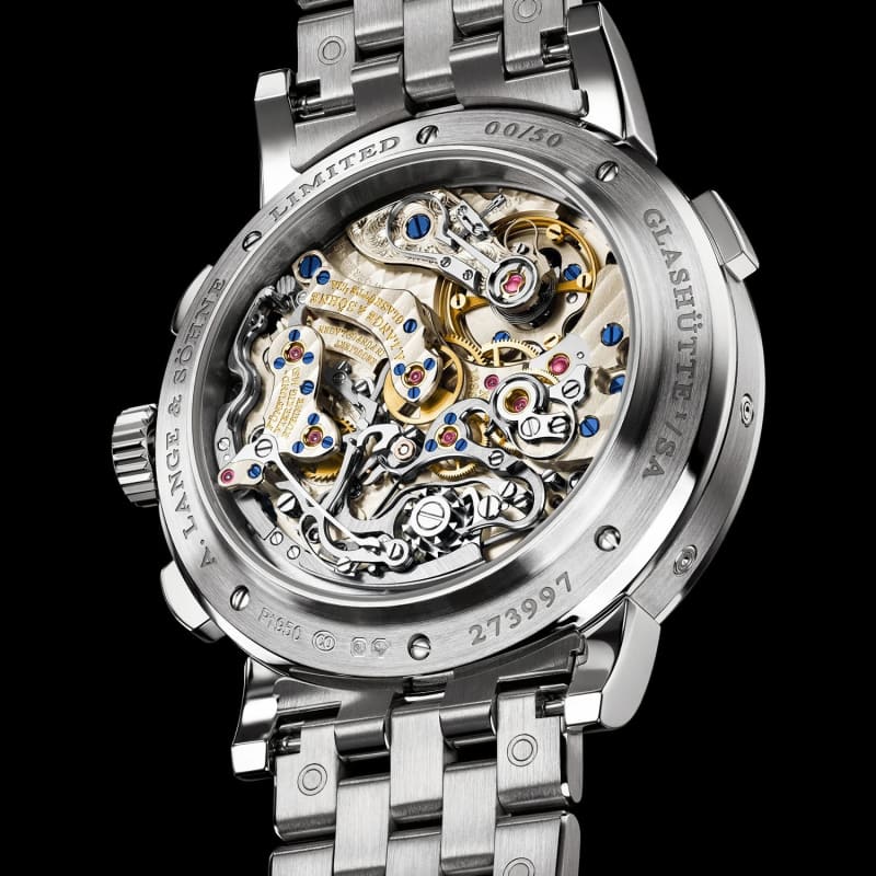 A. Lange & Söhne Datograph Perpetual Black Diamond Dial Platinum Bracelet Limited