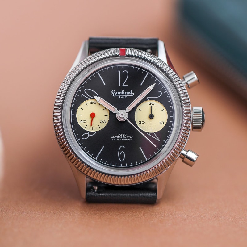 Hanhart 417 ES x 0260 x BAIT Chronograph Black Dial