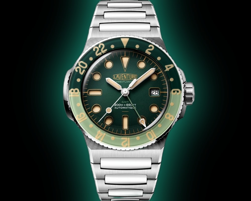Laventure Transatlantique GMT Steel Green
