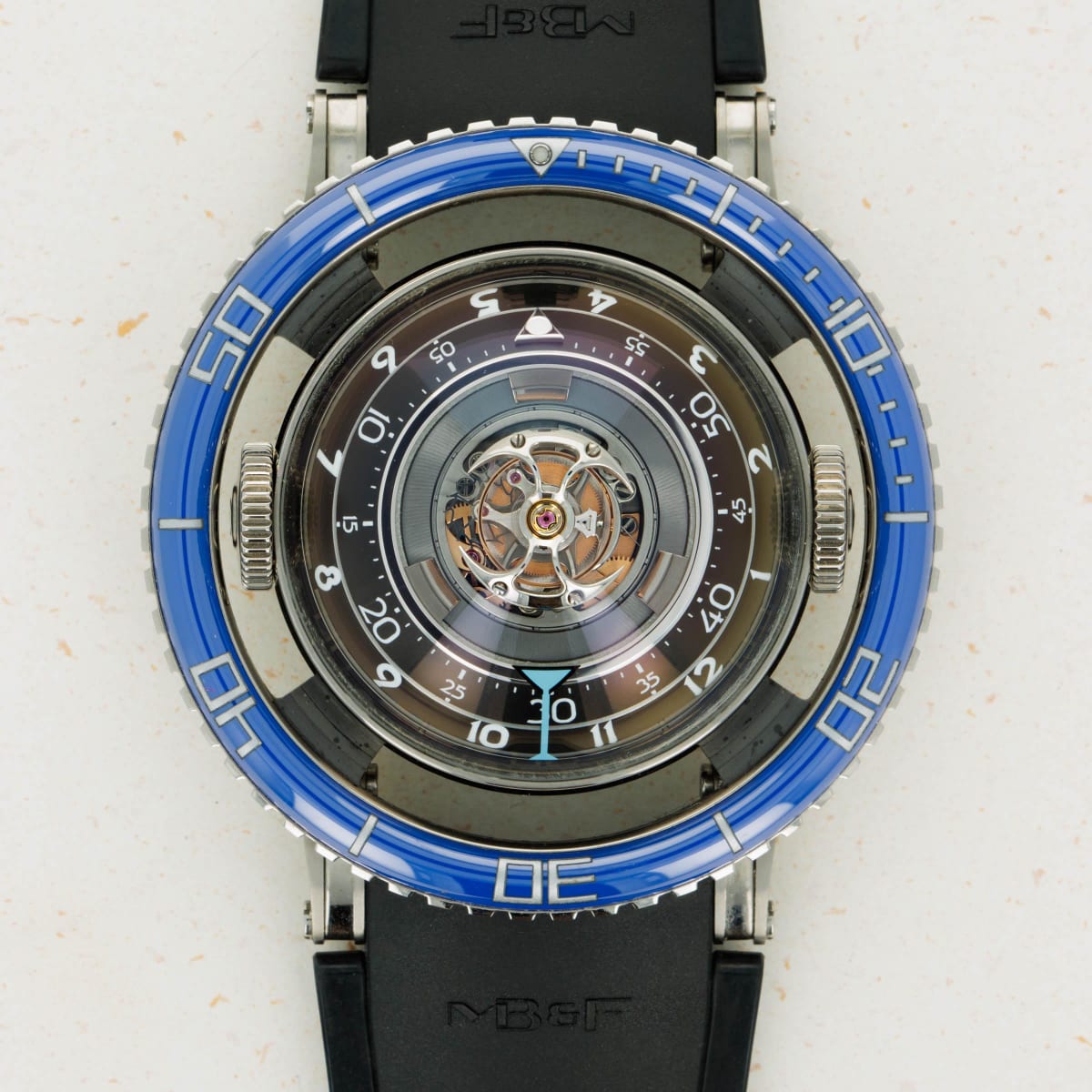 MB&F Horological Machine N°7 Aquapod Titanium Blue