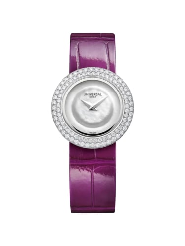 Universal Genève Disco Mini White Gold Blueberry
