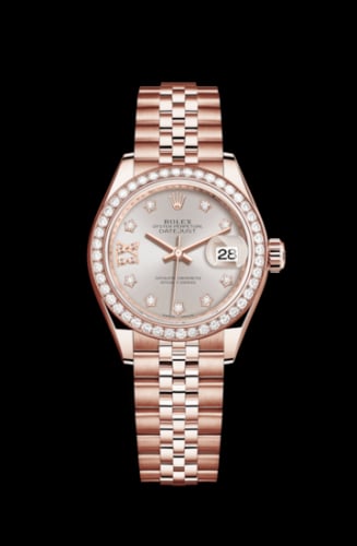 Rolex Lady-Datejust 28 Everose Diamond / Jubilee / Sundust Diamond