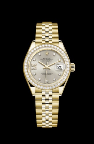 Rolex Lady-Datejust 28 Yellow Gold Diamond / Jubilee / Silver Diamonds