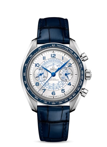 Omega Speedmaster Chronoscope Master Chronometer Stainless Steel / Silver / Alligator