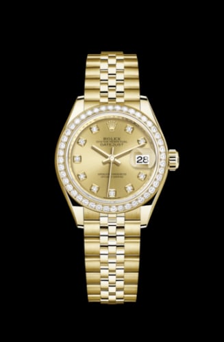 Rolex Lady-Datejust 28 Yellow Gold Diamond / Jubilee / Champagne Diamond