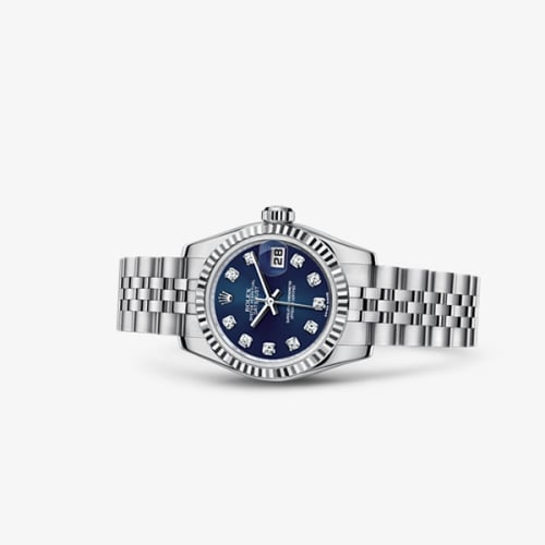 Rolex Lady-Datejust 26 Fluted Blue Diamonds Jubilee