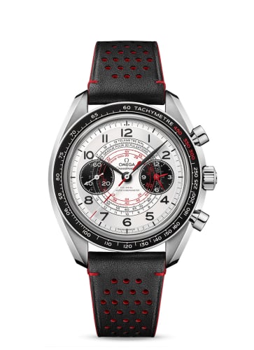 Omega Speedmaster Chronoscope Master Chronometer Stainless Steel / Silver / Calf
