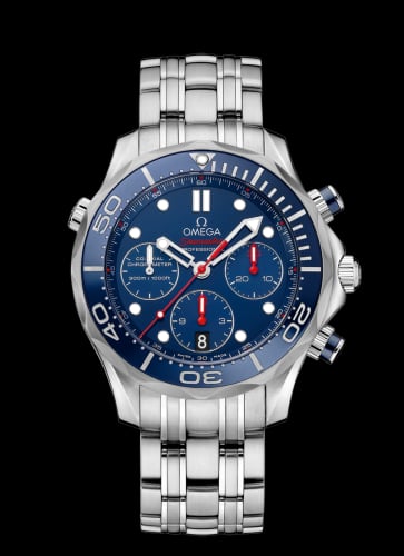 Omega Seamaster Diver 300M Co-Axial 44 Chronograph Stainless Steel / Blue / Bracelet