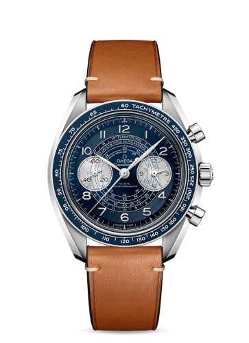 Omega Speedmaster Chronoscope Master Chronometer Stainless Steel / Blue / Calf