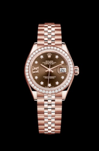 Rolex Lady-Datejust 28 Everose Diamond / Jubilee / Chocolate Diamond