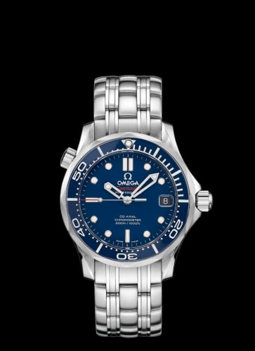 Omega Seamaster Diver 300M Co-Axial 36.25 Stainless Steel / Blue/ Bracelet / Ceramic
