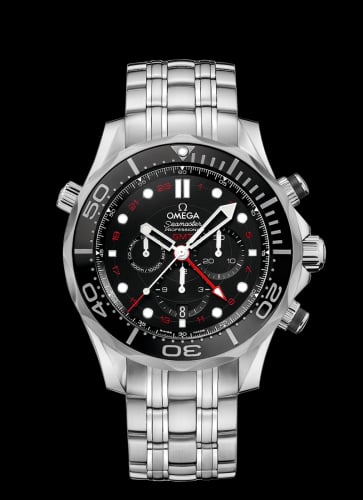 Omega Seamaster Diver 300M Co-Axial 44 GMT Chronograph Stainless Steel / Black / Bracelet