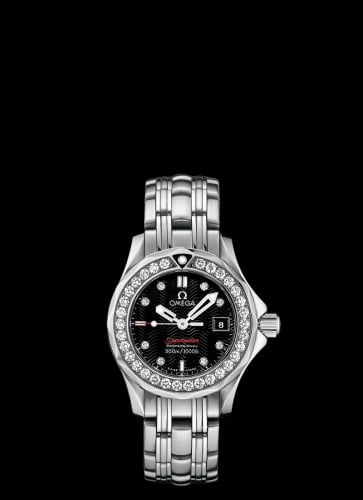 Omega Seamaster Diver 300M Quartz 28 Stainless Steel / Diamond / Black / Bracelet