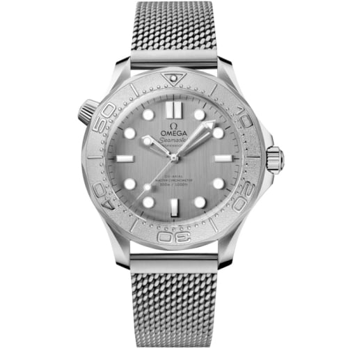 Omega Seamaster Diver 300M No-Date Master Co-Axial 42 Stainless Steel - Titanium / Grey / Bracelet