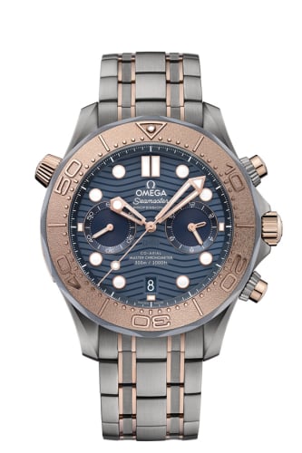 Omega Seamaster Diver 300M Master Co-Axial 44 Chronograph Titanium / Tantalum / Sedna Gold / Blue / Bracelet