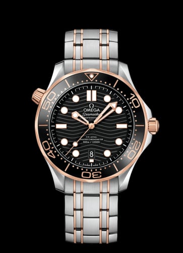 Omega Seamaster Diver 300M Master Co-Axial 42 Stainless Steel / Sedna Gold / Black / Bracelet