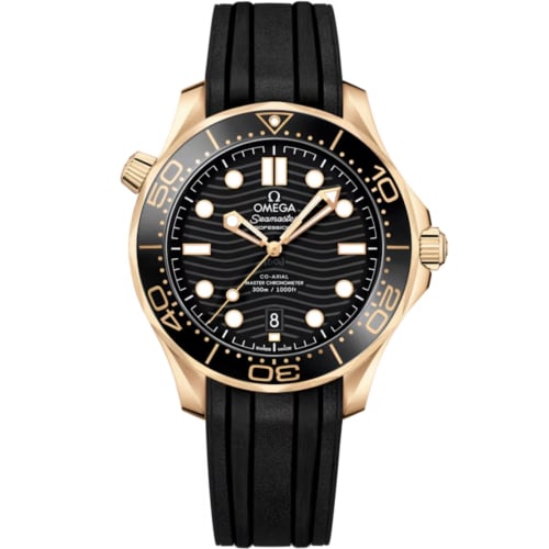 Omega Seamaster Diver 300M Master Co-Axial 42 Moonshine Gold / Black / Rubber