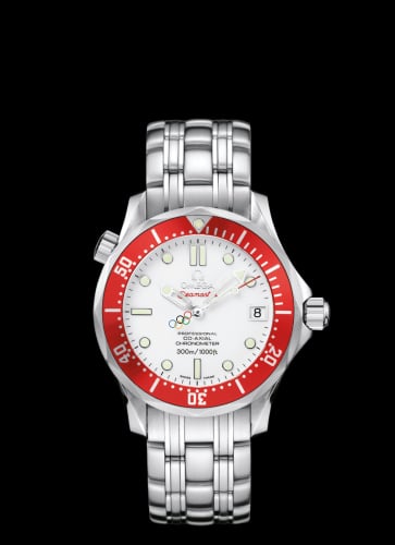 Omega Seamaster Diver 300M Co-Axial 36.25 Stainless Steel / White / Bracelet / Vancouver Olympics