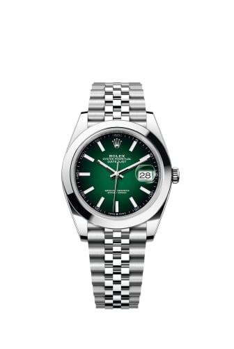 Rolex Datejust 41 Stainless Steel - Smooth / Green Ombré / Jubilee