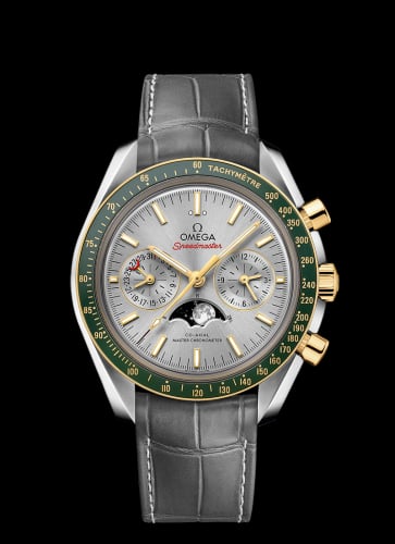 Omega Speedmaster Moonphase Chronograph Master Chronometer Stainless Steel / Yellow Gold / Silver