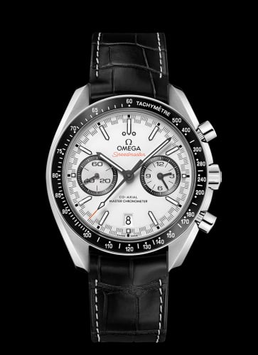 Omega Speedmaster Racing Master Co-Axial Stainless Steel / White / Alligator