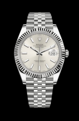 Rolex Datejust 41 Stainless Steel Fluted / Jubilee / Silver