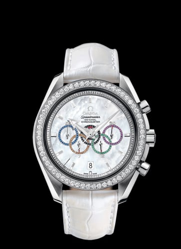 Omega Speedmaster Co-Axial White Gold / MOP / Diamond / Olympic Collection