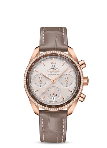 Omega Speedmaster Co-Axial 38 Sedna Gold / Diamond / Silver / Strap