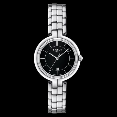 Tissot Flamingo Stainless Steel / Black / Bracelet