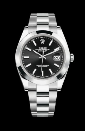 Rolex Datejust 41 Stainless Steel Smooth / Oyster / Black