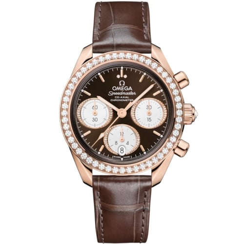 Omega Speedmaster Date 38 Sedna Gold - Diamond / Brown