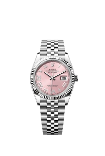 Rolex Datejust 36 Stainless Steel - Fluted / Pink Roman Diamond / Jubilee