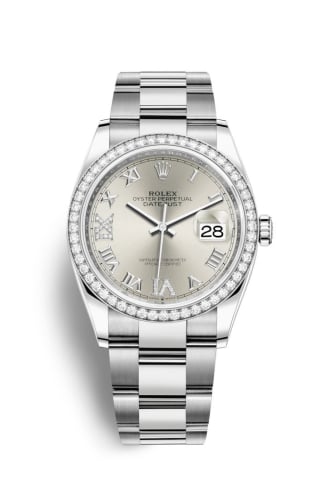 Rolex Datejust 36 Stainless Steel / Diamond / Silver Roman-Diamonds / Oyster