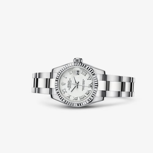 Rolex Lady-Datejust 26 Fluted White Oyster
