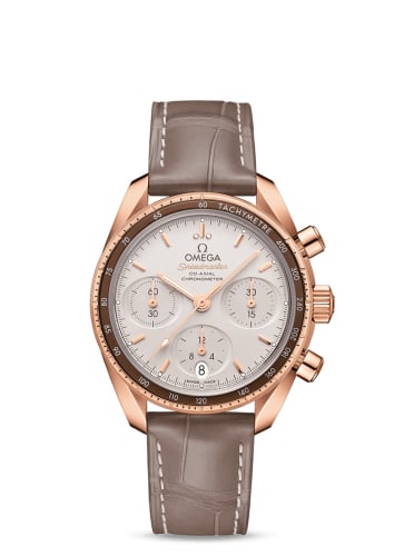 Omega Speedmaster Co-Axial 38 Sedna Gold / Diamond / Silver / Strap