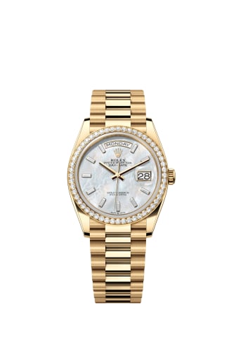 Rolex Day-Date 36 Yellow Gold - Baguette / MOP - Diamond / President