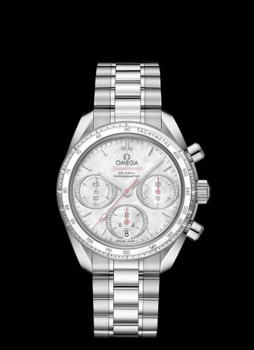 Omega Speedmaster Co-Axial 38 Stainless Steel / MOP / Bracelet