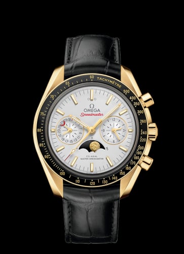 Omega Speedmaster Moonphase Chronograph Master Chronometer Yellow Gold / Silver
