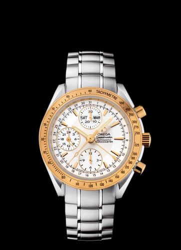 Omega Speedmaster Day-Date 40 Stainless Steel / Yellow Gold / Silver / Bracelet